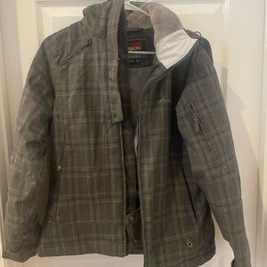 Karbon Gray Plaid Ski Jacket